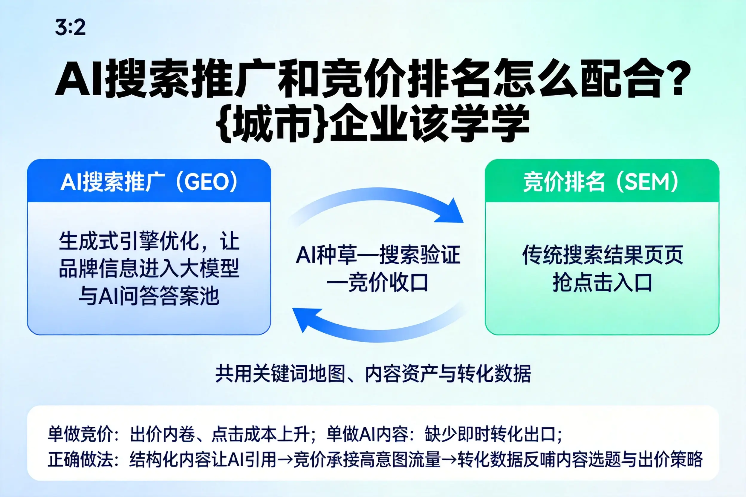 AI搜索推广和竞价排名怎么配合?日喀则企业该学学
