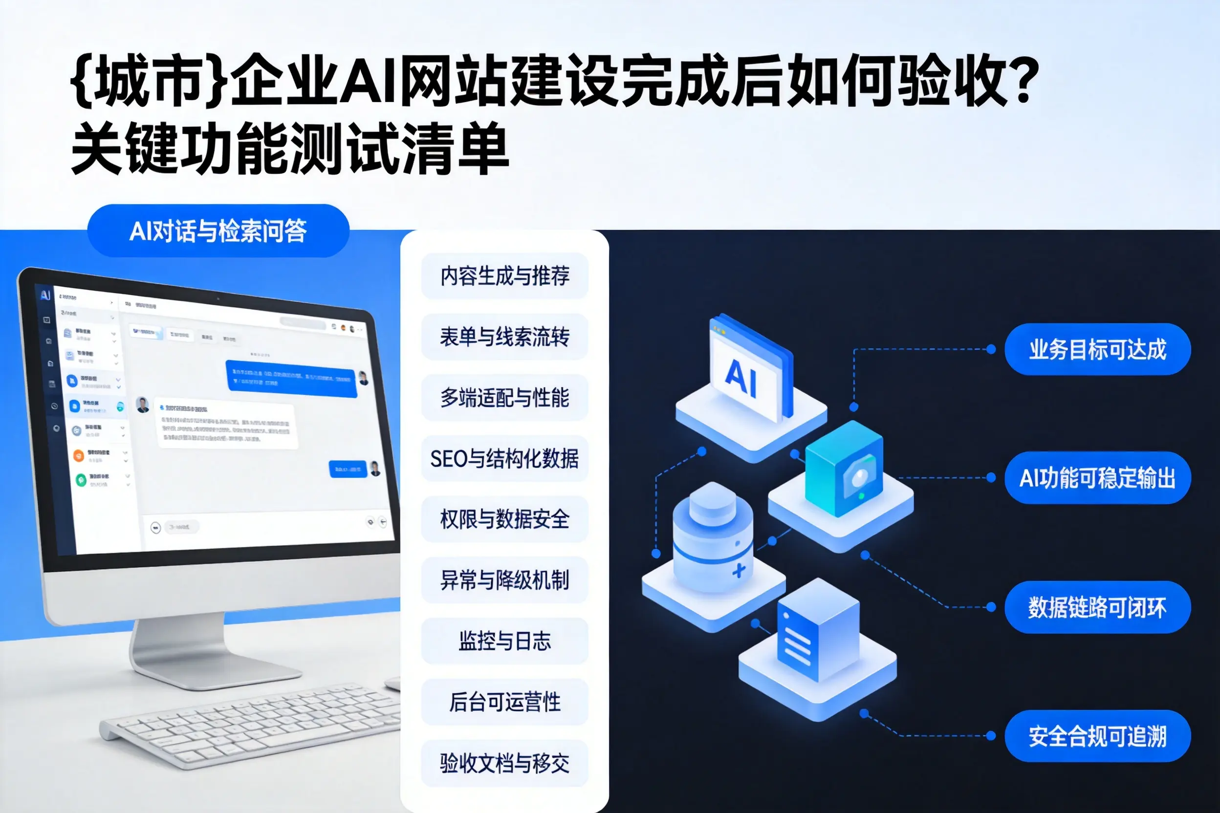 日喀则企业AI网站建设完成后如何验收?关键功能测试清单
