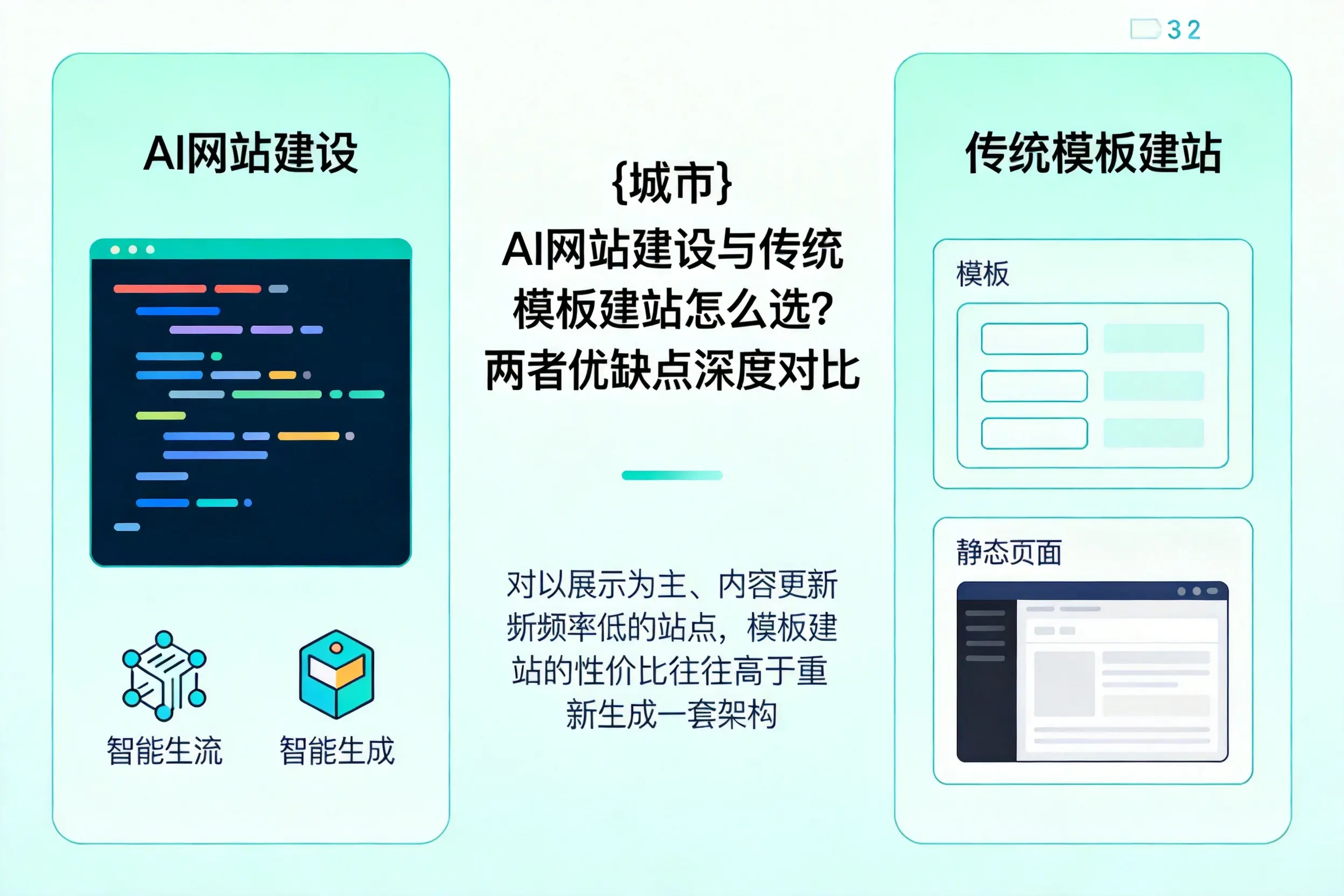 日喀则AI网站建设与传统模板建站怎么选？两者优缺点深度对比