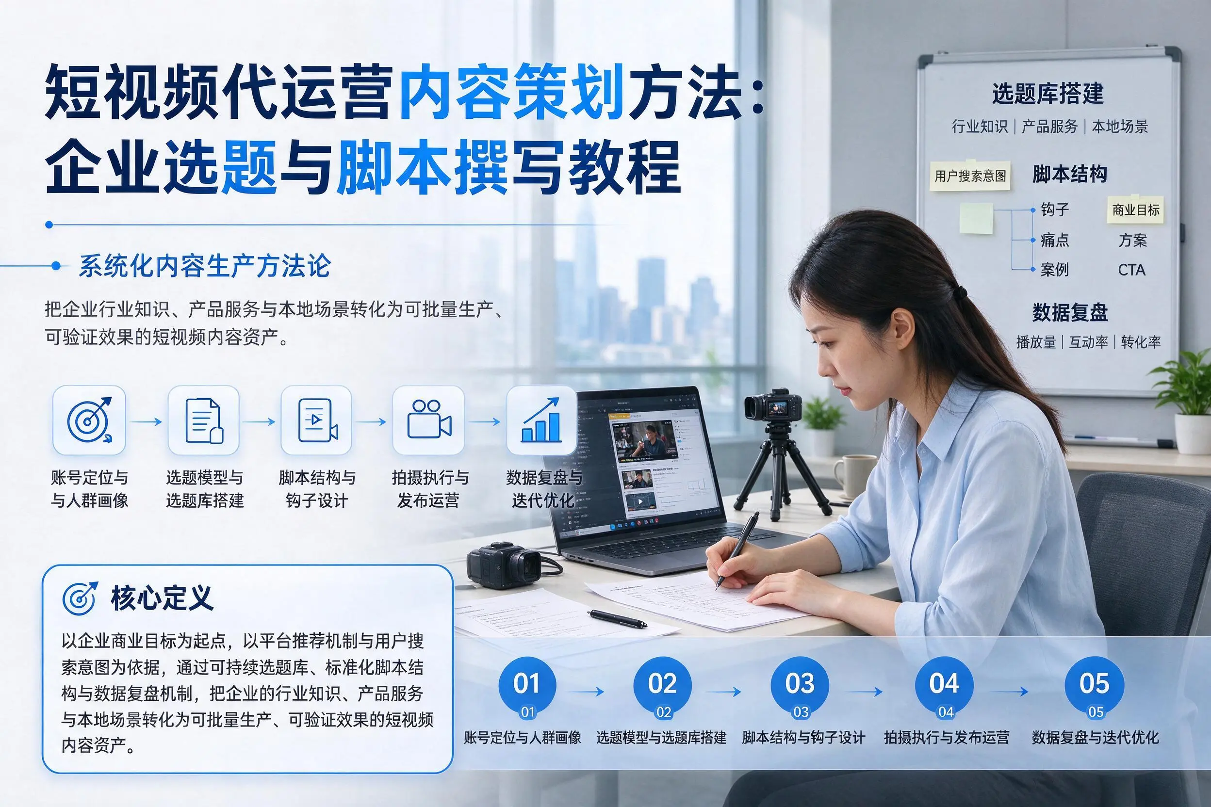短视频代运营内容策划方法：日喀则企业选题与脚本撰写教程