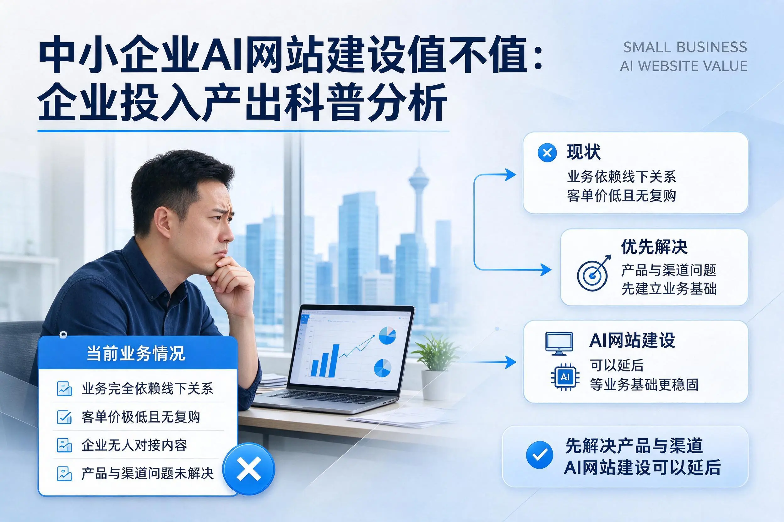 中小企业AI网站建设值不值：日喀则企业投入产出科普分析