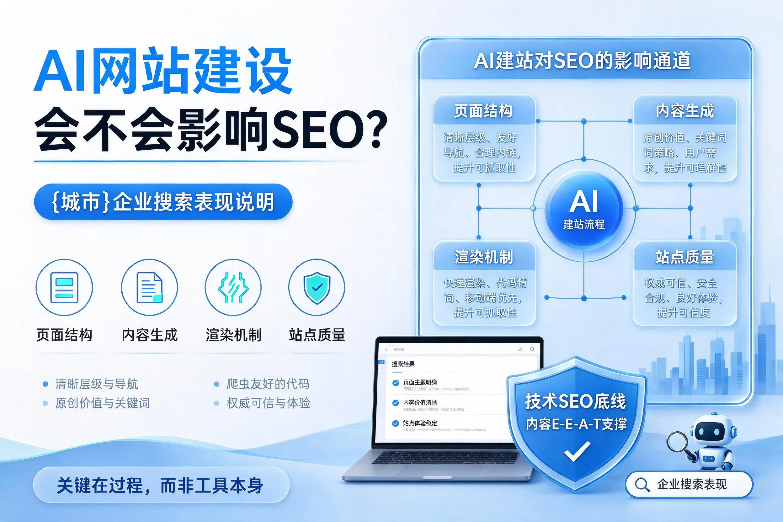 AI网站建设会不会影响SEO?日喀则企业搜索表现说明