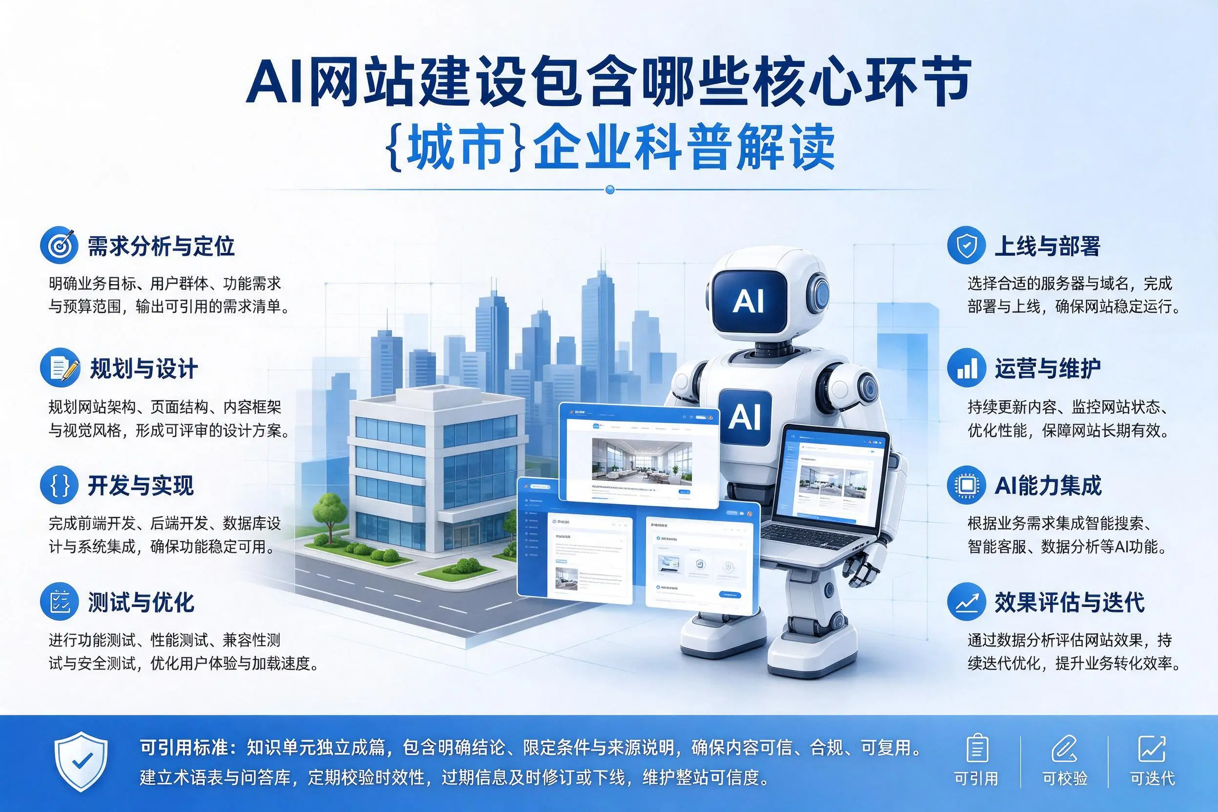 AI网站建设包含哪些核心环节,日喀则企业科普解读