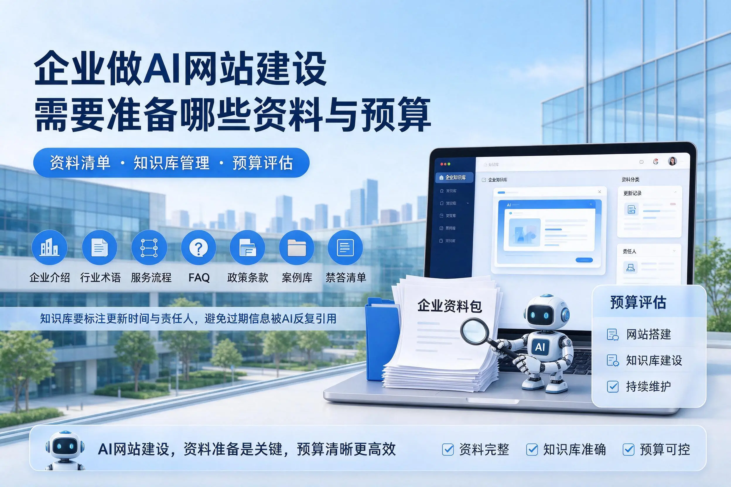 日喀则企业做AI网站建设需要准备哪些资料与预算