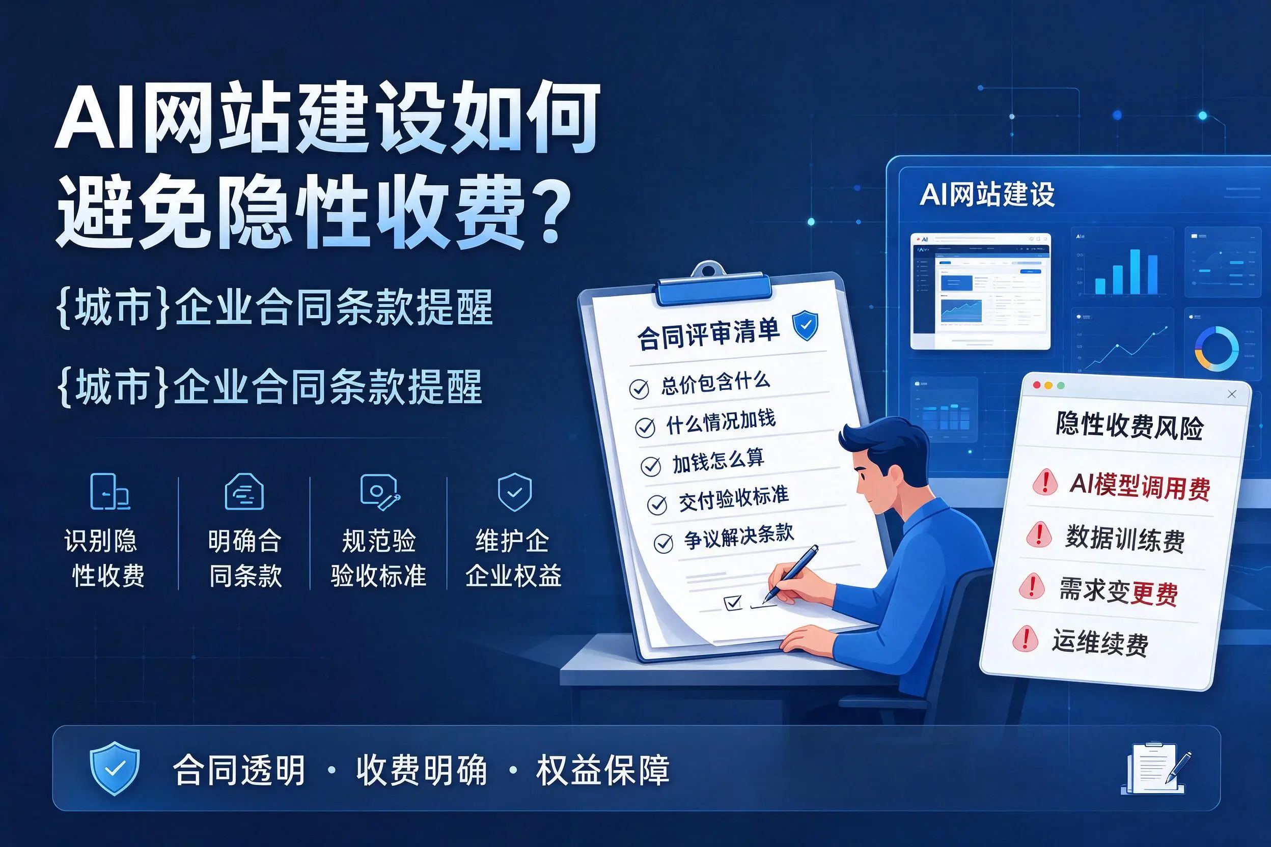 AI网站建设如何避免隐性收费？日喀则企业合同条款提醒
